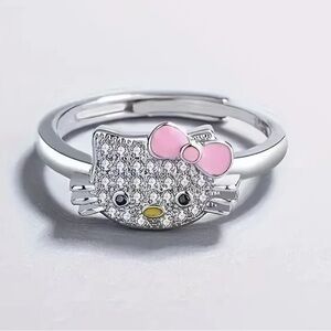HELLO KITTY OPEN ADJUSTABLE RING-NWT